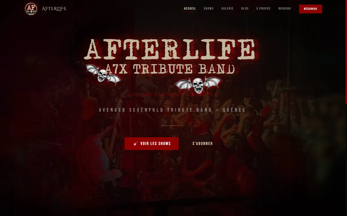 Aperçu du site Afterlife